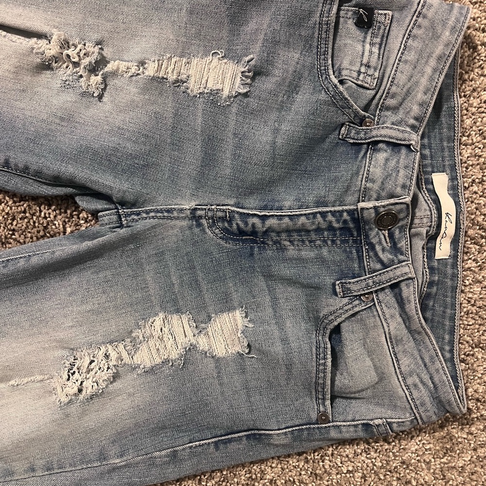 KanCan Light Blue Distressed Ankle Jeans